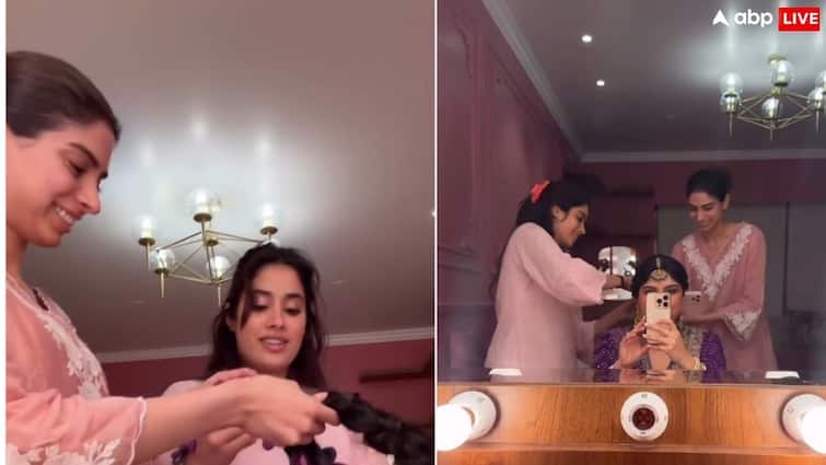 सगाई पर बहन अंशुला को जाह्नवी और खुशी ने इस तरह किया था तैयार, शेयर किया क्यूट वीडियो