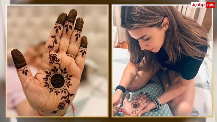 कृति सेनन बनीं मेहंदी आर्टिस्ट, बेल डिजाइन से सजा दिए अपनी मां के हाथ