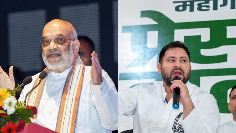 Amit Shah Targets Tejashwi Yadav, Says ‘Sau Chuhe Kha Kar, Billi Haj Ko Chali’ Over Crime Remarks