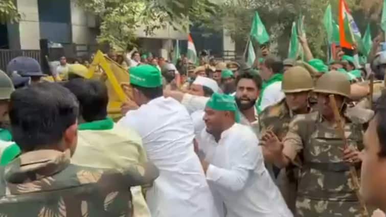 Hundreds Of Farmers Led By BKU Protest At Noida, Demands 10% Plot Allocation, Heavy Police Deployed