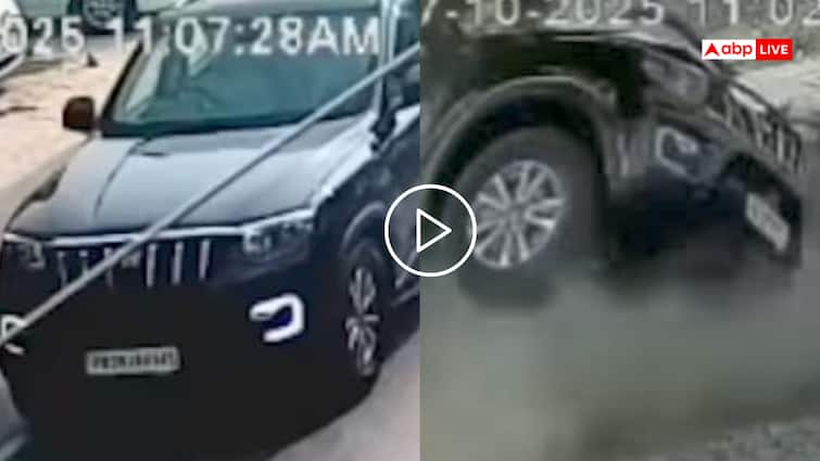 Video: तेज रफ्तार Scorpio का जोरदार एक्सीडेंट, पेड़ से टकराई, खिड़की से बाहर गिरा ड्राइवर, देखें वीडियो