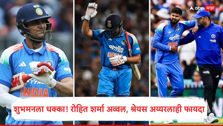 ICC ODI Rankings : विराट, शुभमनला धक्का! रोहित शर्मा अव्वल, श्रेयस अय्यरलाही फायदा; आयसीसी क्रमवारी जाहीर, पाहा संपूर्ण यादी!