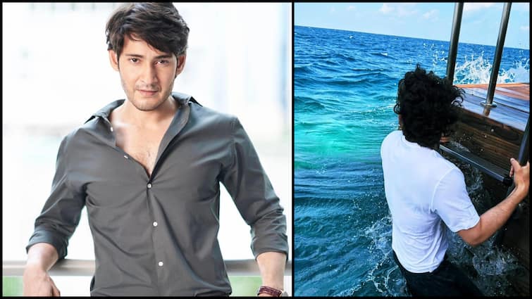 SSMB29 के शूट से ब्रेक लेकर मालदीव पहुंचे महेश बाबू, समंदर के बीच तस्वीर देख फैंस ने कहा 'असली तूफान'