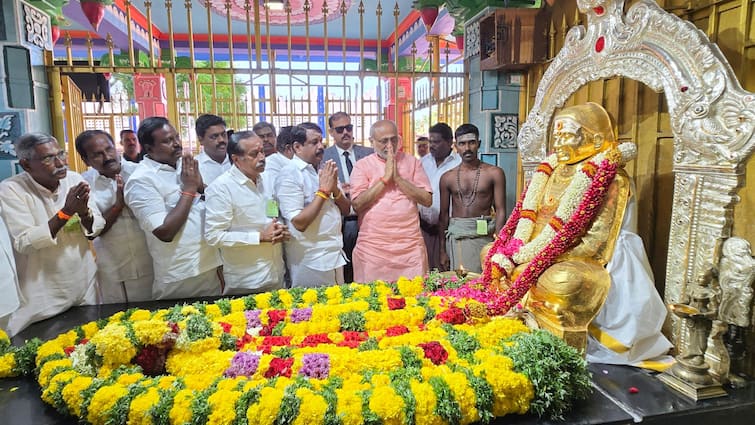 VP Radhakrishnan And CM Stalin Honour Freedom Fighter Muthuramalinga Thevar At Pasumpon