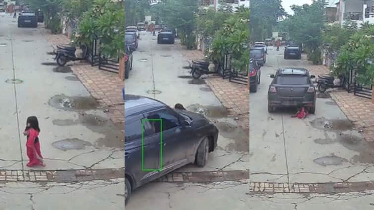 CCTV Captures Shocking Moment Ahmedabad Toddler Survives After Being Run Over By Teen-Driven Car